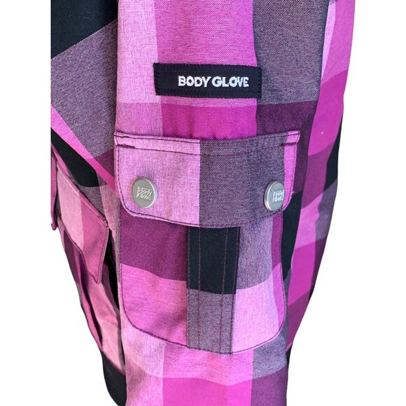 Body Glove GIRLS Waterproof Ski Snowboard Jacket Sz 12 Purple Black Faux Fur EUC - Picture 7 of 16
